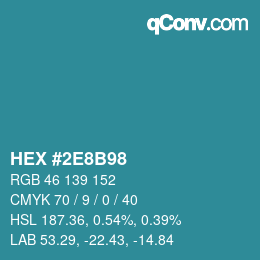 Color code: HEX #2E8B98 | qconv.com