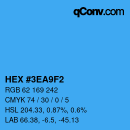 Código de color: HEX #3EA9F2 | qconv.com