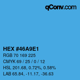 Código de color: HEX #46A9E1 | qconv.com