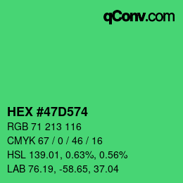 Código de color: HEX #47D574 | qconv.com