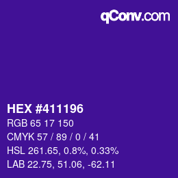 Código de color: HEX #411196 | qconv.com