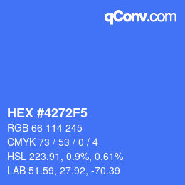 カラーコード: HEX #4272F5 | qconv.com