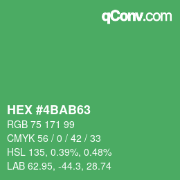 Código de color: HEX #4BAB63 | qconv.com