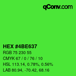 Color code: HEX #4BE637 | qconv.com