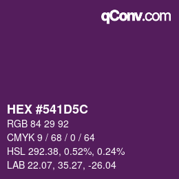 Color code: HEX #541D5C | qconv.com