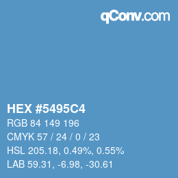 Color code: HEX #5495C4 | qconv.com