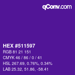 Código de color: HEX #511597 | qconv.com