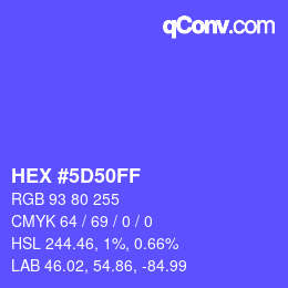 Código de color: HEX #5D50FF | qconv.com