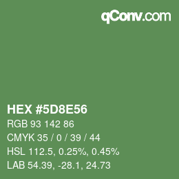 Código de color: HEX #5D8E56 | qconv.com