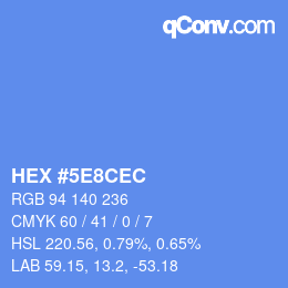 Código de color: HEX #5E8CEC | qconv.com