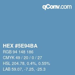 Color code: HEX #5E94BA | qconv.com