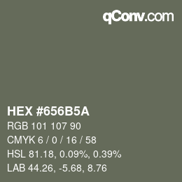 Color code: HEX #656B5A | qconv.com