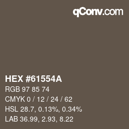 Código de color: HEX #61554A | qconv.com