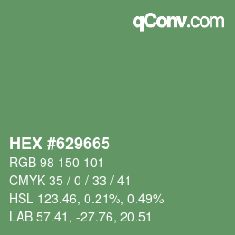 Color code: HEX #629665 | qconv.com