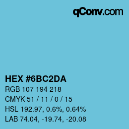 Código de color: HEX #6BC2DA | qconv.com