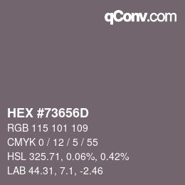 Código de color: HEX #73656D | qconv.com