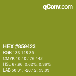 Color code: HEX #859423 | qconv.com