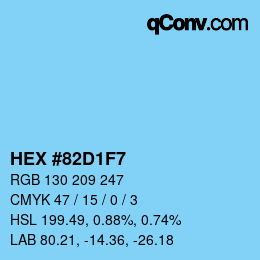 Color code: HEX #82D1F7 | qconv.com