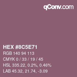 Color code: HEX #8C5E71 | qconv.com