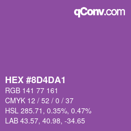 Farbcode: HEX #8D4DA1 | qconv.com