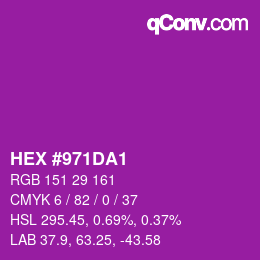 Código de color: HEX #971DA1 | qconv.com