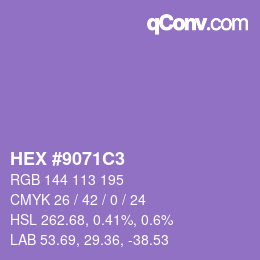 カラーコード: HEX #9071C3 | qconv.com