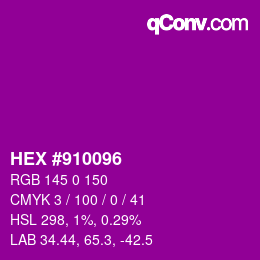 カラーコード: HEX #910096 | qconv.com