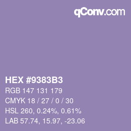 Color code: HEX #9383B3 | qconv.com