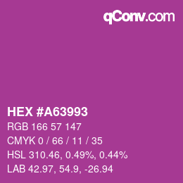 Código de color: HEX #A63993 | qconv.com