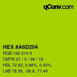 Farbcode: HEX #A6D204 | qconv.com