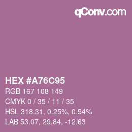 Color code: HEX #A76C95 | qconv.com