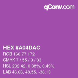 Código de color: HEX #A04DAC | qconv.com