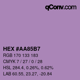 Color code: HEX #AA85B7 | qconv.com