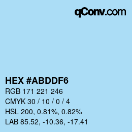 Color code: HEX #ABDDF6 | qconv.com