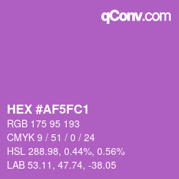 Farbcode: HEX #AF5FC1 | qconv.com