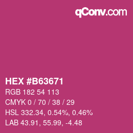 Código de color: HEX #B63671 | qconv.com