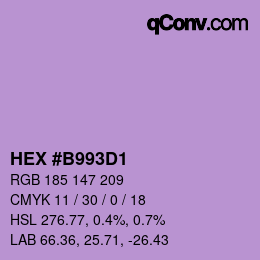 Código de color: HEX #B993D1 | qconv.com