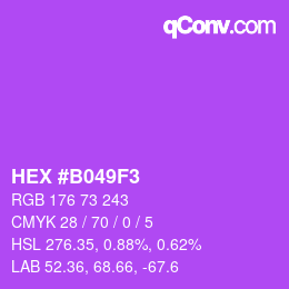 Código de color: HEX #B049F3 | qconv.com