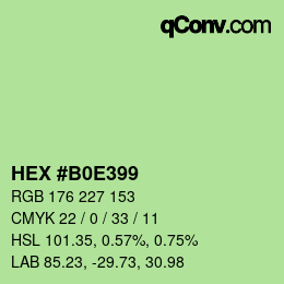 Código de color: HEX #B0E399 | qconv.com