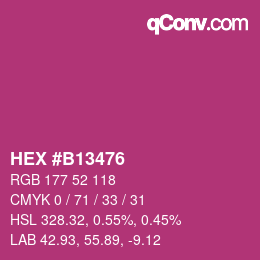 Color code: HEX #B13476 | qconv.com