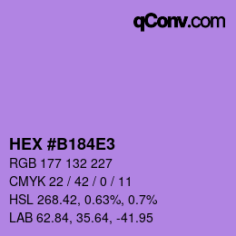 カラーコード: HEX #B184E3 | qconv.com