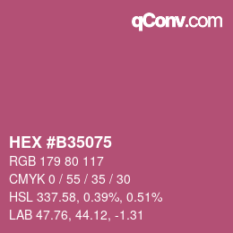 Farbcode: HEX #B35075 | qconv.com