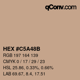 Código de color: HEX #C5A48B | qconv.com