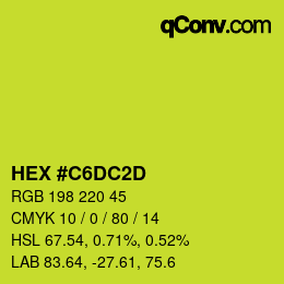 カラーコード: HEX #C6DC2D | qconv.com