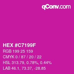 Código de color: HEX #C7199F | qconv.com