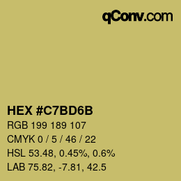 Código de color: HEX #C7BD6B | qconv.com