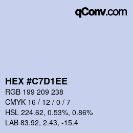 Farbcode: HEX #C7D1EE | qconv.com