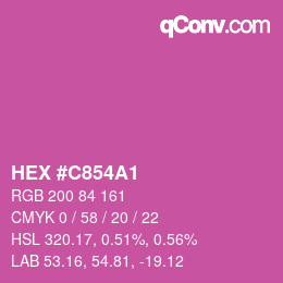 Código de color: HEX #C854A1 | qconv.com