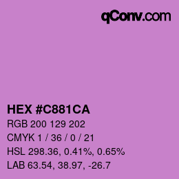 Código de color: HEX #C881CA | qconv.com