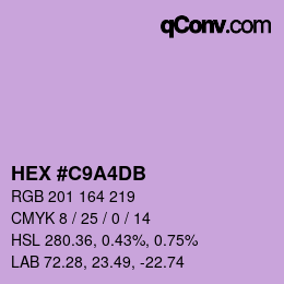 Farbcode: HEX #C9A4DB | qconv.com